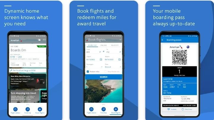 In American Airlines app you get to see the flight and book the flight 