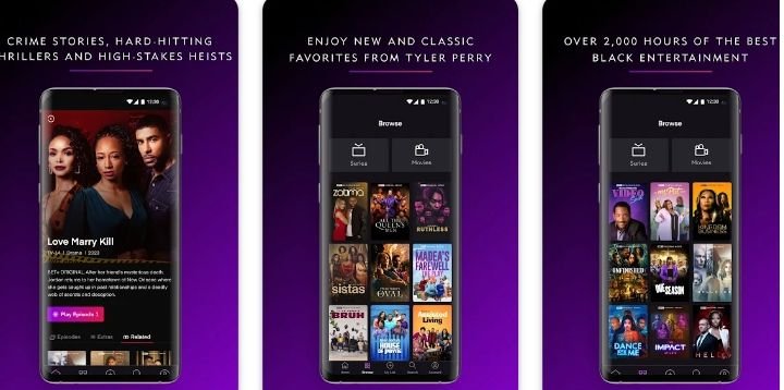 BET+Is the app where you can make your playlist and add new movie there 