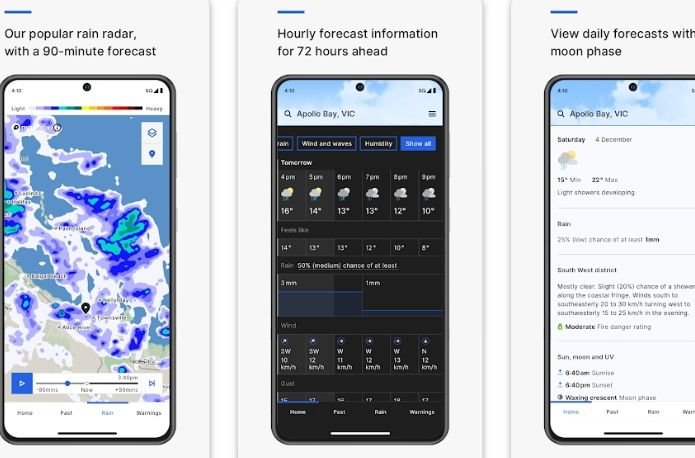 BOM Weather App is going to be most useful as if you 
 want to know weather information 