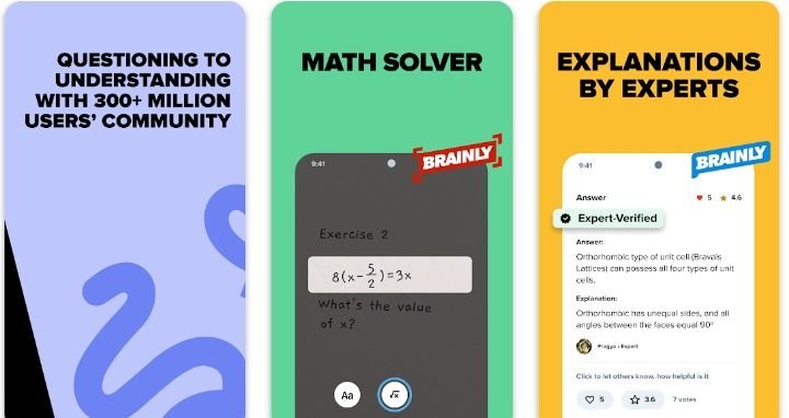 Brainly is the app where you get solutions by experts 