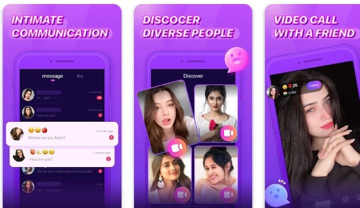 If you are looking for dating any person then you can use BunchatLite app and you will able to make video call from here 