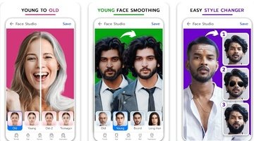 FaceLab is the app by which you can see your future face and also you can change gender here 