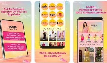 Nykaa is the Top Shopping App In India where you get discount on your first order 