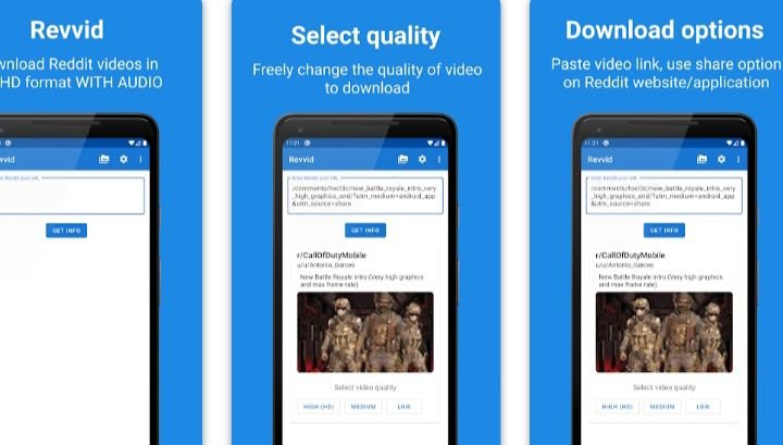 Revvid is a free app and you can also freely download reddit videos 