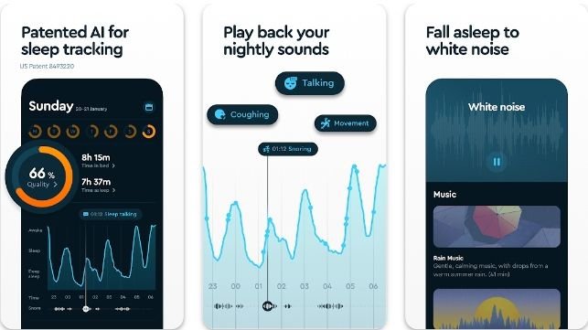 Sleep Cycles can be a good app for tracking sleep 