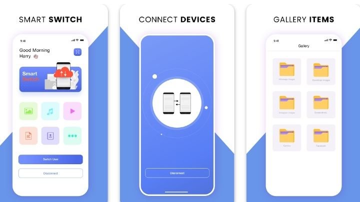 To send file very securely you can use this Smart Switch App