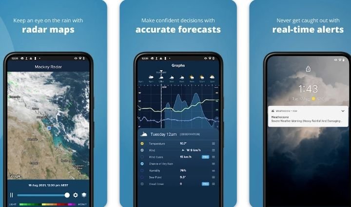 To get accurate forecast you can use Weatherzone app 