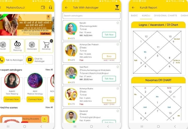 MyAstroGuruji is Top Indian Astrology Apps Birth Chart Free
